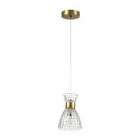 Светильник подвесной Jackie 3704/1 Lumion прозрачный 1 лампа, основание бронзовое в стиле классический 
