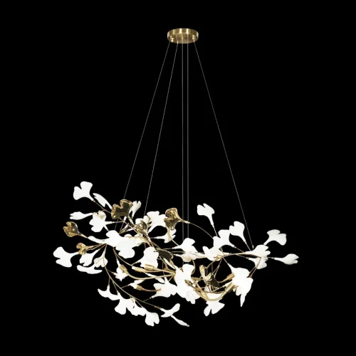 Люстра подвесная Fleur 10125/8 LOFT IT белая на 8 ламп, основание золотое в стиле флористика арт-деко  фото 2