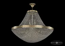 Люстра потолочная хрустальная 19321/H1/90IV G Bohemia Ivele Crystal прозрачная на 26 ламп, основание золотое в стиле классический sp