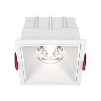 Светильник точечный Alfa LED DL043-01-15W4K-SQ-W Maytoni белый 1 лампа, основание белое в стиле современный хай-тек 