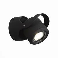 Настенный светильник ROUND SL093.401.01 St-Luce уличный IP54 чёрный 1 лампа, плафон чёрный в стиле модерн G5.3