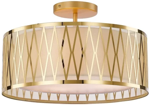 Люстра потолочная Dolium 4133-3C Favourite золотая бежевая на 3 лампы, основание золотое в стиле современный 