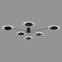 Светильник потолочный LED Tondo SL6006.402.06 ST-Luce чёрный 6 ламп, основание чёрное в стиле минимализм 