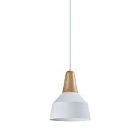 Светильник подвесной Milagros V1561-1P Moderli белый 1 лампа, основание белое в стиле скандинавский 