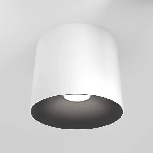 Светильник накладной Alfa LED C064CL-01-25W3K-RD-WB Maytoni чёрный белый 1 лампа, основание белое в стиле современный хай-тек круглый фото 2