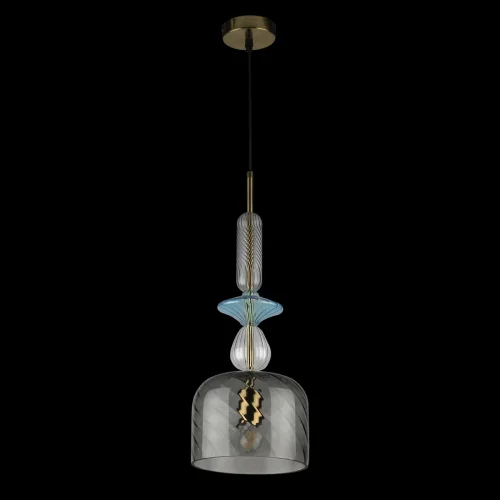 Светильник подвесной Candy 10037C LOFT IT серый чёрный 1 лампа, основание золотое в стиле современный арт-деко выдувное фото 2