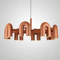 Люстра подвесная FANNY 16 Pink 212351-23 ImperiumLoft розовая на 16 ламп, основание розовое в стиле современный Люстра подвесная FANNY 16 Pink 212351-23 ImperiumLoft розовая на 16 ламп, основание розовое в стиле современный