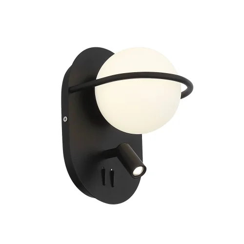 Бра с выключателем LED Donolo SL395.411.02 ST-Luce белый на 1 лампа, основание чёрное в стиле современный 