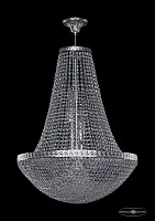 Люстра потолочная хрустальная 19321/H2/55IV Ni Bohemia Ivele Crystal прозрачная на 12 ламп, основание никель в стиле классика sp