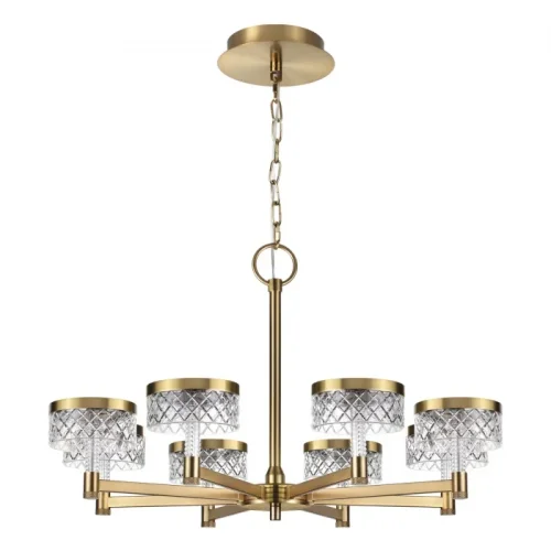 Люстра подвесная LED Fivre 5032/48L Odeon Light прозрачная на 1 лампа, основание античное бронза в стиле современный 