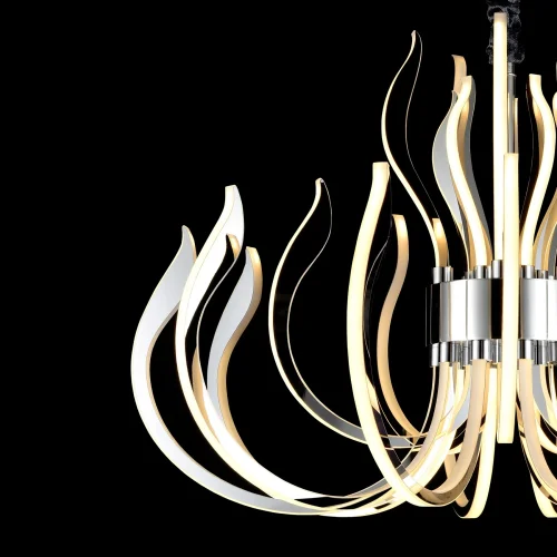 Люстра подвесная LED  VERSAILLES 5560 Mantra хром на 1 лампа, основание чёрное в стиле современный хай-тек минимализм  фото 4