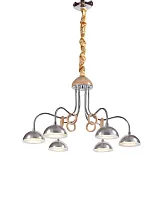 Люстра подвесная Natura 064.6 Led Lucia Tucci белая на 6 ламп, основание коричневое хром бежевое в стиле современный Люстра подвесная Natura 064.6 Led Lucia Tucci белая на 6 ламп, основание коричневое хром бежевое в стиле современный