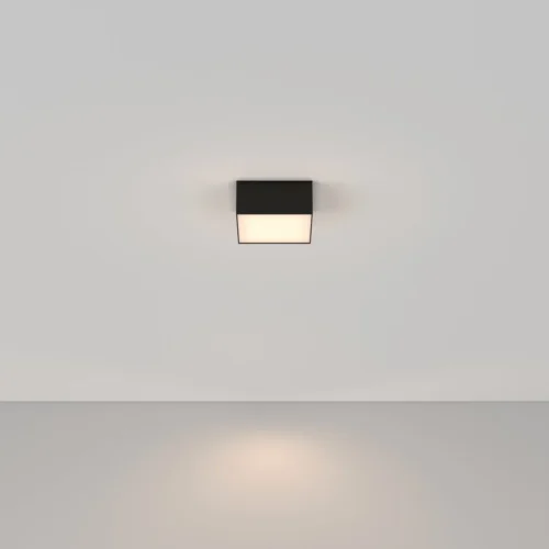 Светильник накладной LED Zon C032CL-12W3K-SQ-B Maytoni белый 1 лампа, основание чёрное в стиле современный  фото 4