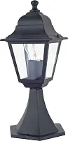 Парковый светильник Leon 1812-1T Favourite уличный IP44 чёрный 1 лампа, плафон прозрачный в стиле классический E27