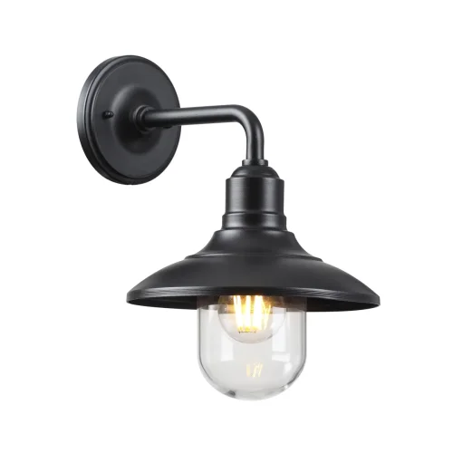 Настенный светильник Campa 4965/1W Odeon Light уличный IP44 чёрный 1 лампа, плафон прозрачный в стиле классический E27 фото 2