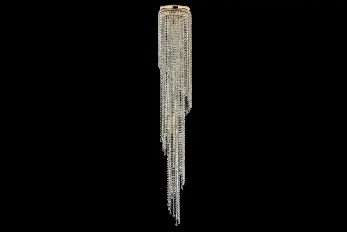 Люстра каскадная Stella E 1.3.20.505 G  Arti Lampadari прозрачная на 3 лампы, основание золотое в стиле классический  фото 3