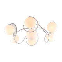 Люстра потолочная Circle V1150-5C Moderli белая на 5 ламп, основание белое в стиле современный 