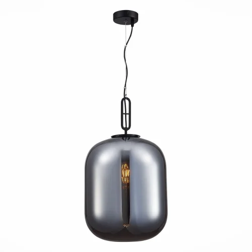 Светильник подвесной Burasca SL1050.713.01 ST-Luce серый чёрный 1 лампа, основание чёрное в стиле лофт выдувное