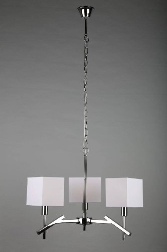 Люстра подвесная Latina OML-61803-03 Omnilux белая на 3 лампы, основание хром в стиле классический  фото 8