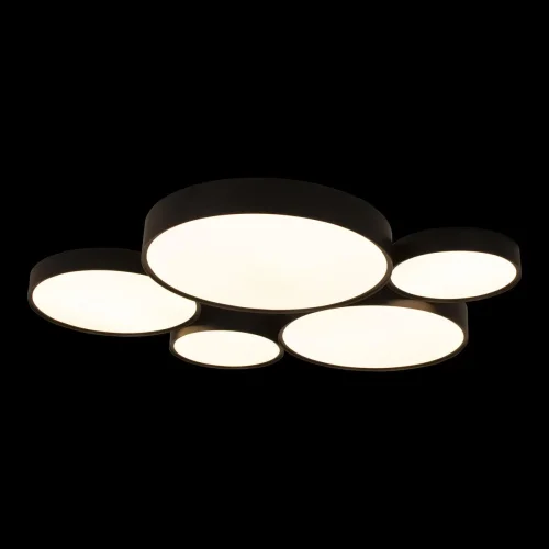 Люстра потолочная LED Drum 10218 Black LOFT IT чёрная на 1 лампа, основание чёрное в стиле современный  фото 3