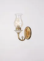Бра VETRALLA W179.1 antique gold Lucia Tucci прозрачный 1 лампа, основание золотое в стиле классический 