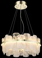 Люстра подвесная LED Nelly WE158.20.303 Wertmark прозрачная на 1 лампа, основание золотое в стиле современный 
