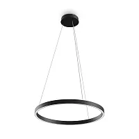 Светильник подвесной LED Rim MOD058PL-L32BK Maytoni чёрный 1 лампа, основание чёрное в стиле современный хай-тек минимализм кольца