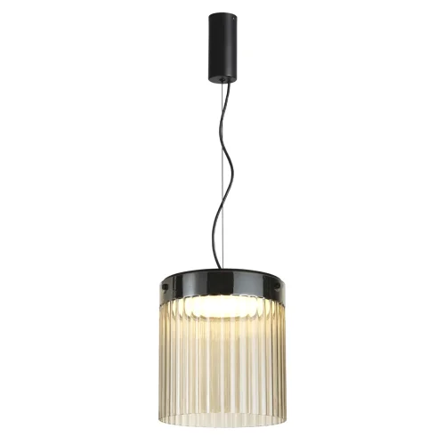 Светильник подвесной LED Pillari 5047/20L Odeon Light янтарный 1 лампа, основание чёрное в стиле современный  фото 3