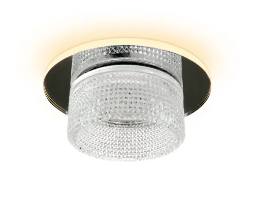 Светильник точечный TN350 Ambrella light прозрачный 1 лампа, основание хром в стиле хай-тек современный  фото 2
