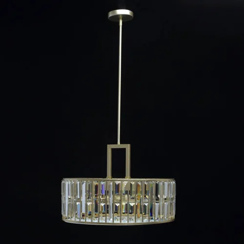 Люстра подвесная хрустальная Монарх 121010305 MW-Light прозрачная на 5 ламп, основание золотое в стиле классический  фото 4