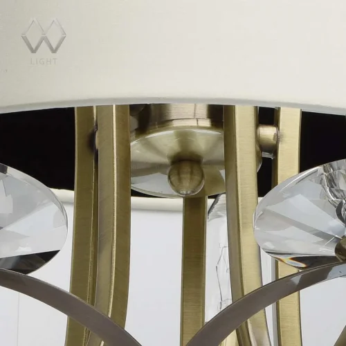 Люстра подвесная Нора 454010905 MW-Light белая на 5 ламп, основание жёлтое бронзовое в стиле классический современный арт-деко  фото 9