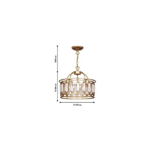 Люстра подвесная Royalty 2021-5P Favourite прозрачная на 5 ламп, основание золотое в стиле классический  фото 2