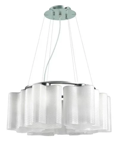 Светильник подвесной SL117.503.06 ST-Luce белый 6 ламп, основание серебряное в стиле современный  фото 2