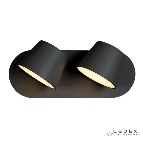 Бра LED Flexin W1118-2AS BK iLedex чёрный на 1 лампа, основание чёрное в стиле современный хай-тек 