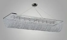 Люстра подвесная хрустальная Milano H 1.5.120X30.102 N Arti Lampadari прозрачная на 10 ламп, основание никель в стиле классика 