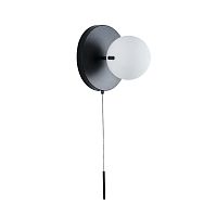 Бра с выключателем Signal 10029W Black LOFT IT белый 1 лампа, основание чёрное в стиле хай-тек современный 