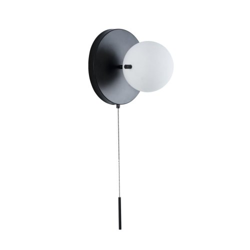 Бра с выключателем Signal 10029W Black LOFT IT белый на 1 лампа, основание чёрное в стиле хай-тек современный 