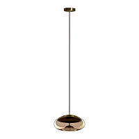 Светильник подвесной LED Knot 8135-D mini LOFT IT янтарный коричневый 1 лампа, основание латунь в стиле модерн 