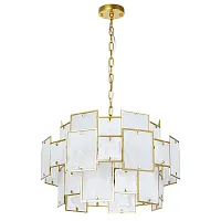 Люстра подвесная Theemin A4068LM-12SG Arte Lamp белая на 12 ламп, основание матовое золото в стиле модерн 