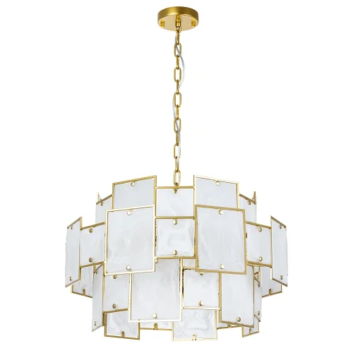 Люстра подвесная Theemin A4068LM-12SG Arte Lamp белая на 12 ламп, основание матовое золото в стиле современный 