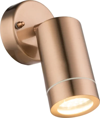 Настенный светильник LED 32069 Globo уличный IP44 медь 1 лампа, плафон медь в стиле минимализм современный LED