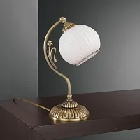 Настольная лампа P 8700 P Reccagni Angelo белая 1 лампа, основание античное бронза латунь металл в стиле классический 
