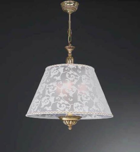Люстра подвесная  L 8370/50 Reccagni Angelo белая на 3 лампы, основание золотое в стиле классика 