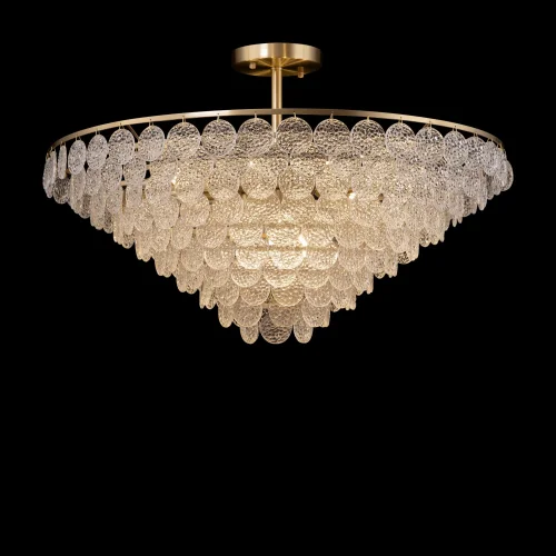 Люстра потолочная Mazzo MOD130CL-14G Maytoni прозрачная на 14 ламп, основание золотое в стиле арт-деко современный  фото 3