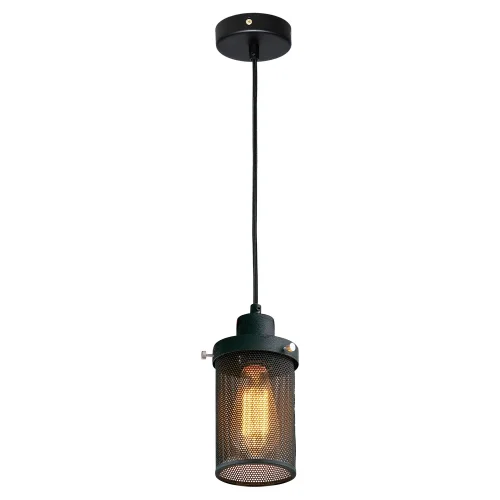 Светильник подвесной лофт Freeport GRLSP-9672 Lussole чёрный 1 лампа, основание чёрное в стиле лофт  фото 2