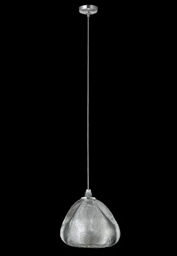 Светильник подвесной VERANO SP1 SILVER Crystal Lux прозрачный серебряный 1 лампа, основание хром в стиле современный выдувное фото 3