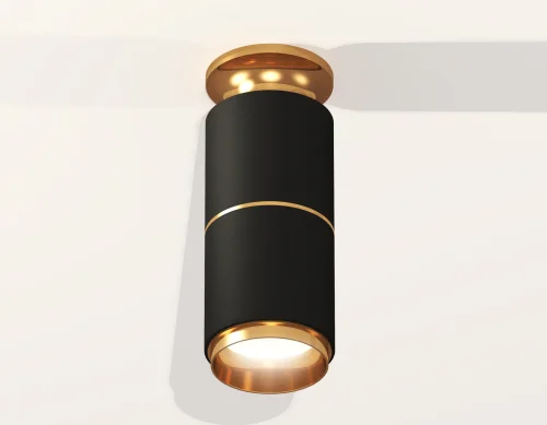 Светильник накладной Techno spot XS6302240 Ambrella light чёрный 1 лампа, основание золотое в стиле современный круглый фото 2