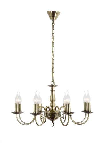 Люстра хрустальная подвесная Linera E 1.1.8 A Arti Lampadari без плафона на 8 ламп, основание бронзовое в стиле классический 