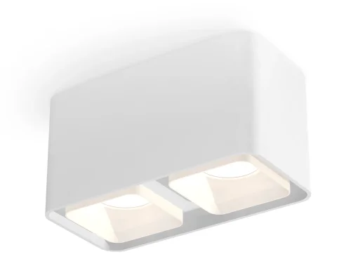 Светильник накладной Techno Spot XS XS7850021 Ambrella light белый 2 лампы, основание белое в стиле хай-тек современный прямоугольный
