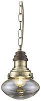 Светильник подвесной 306-503-01 Velante бронзовый прозрачный 1 лампа, основание бронзовое коричневое в стиле кантри 